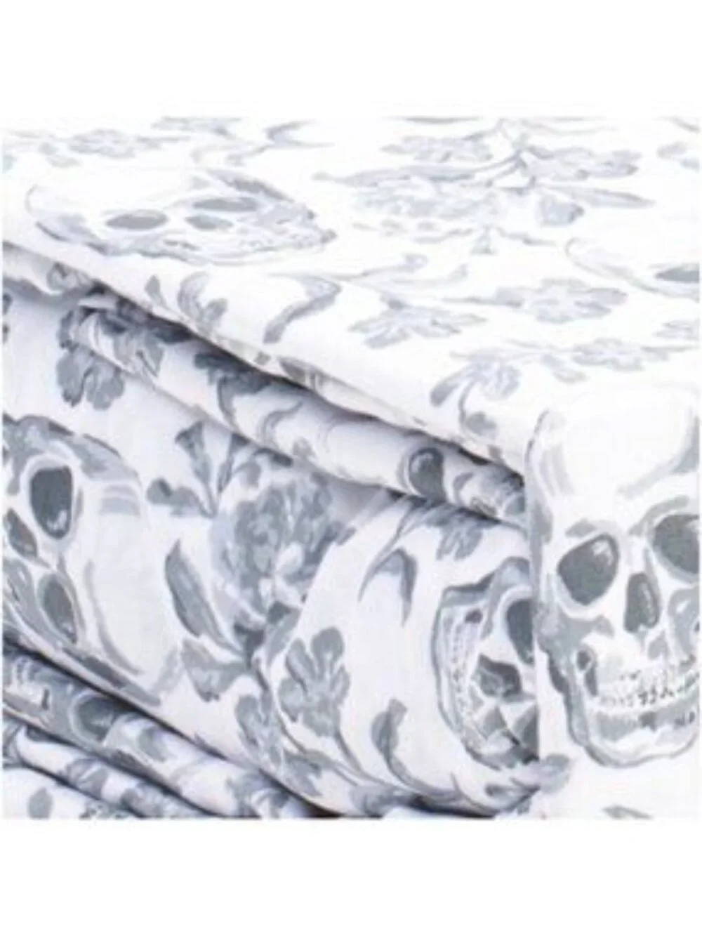 RACHEL ZOE Cotton Girly Skull Sheet Set